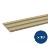 Bande de guidage intérieur adhésive en résine 17 x 100 cm lot de 10 beige