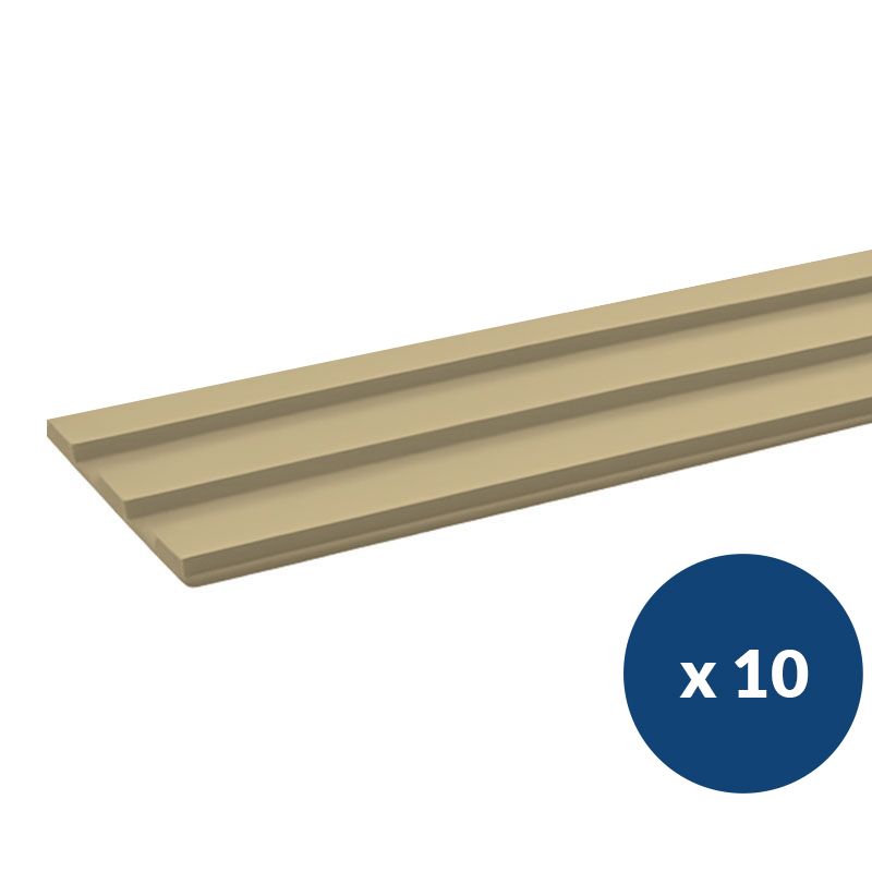 Bande de guidage intérieur adhésive en résine 17 x 100 cm lot de 10 beige