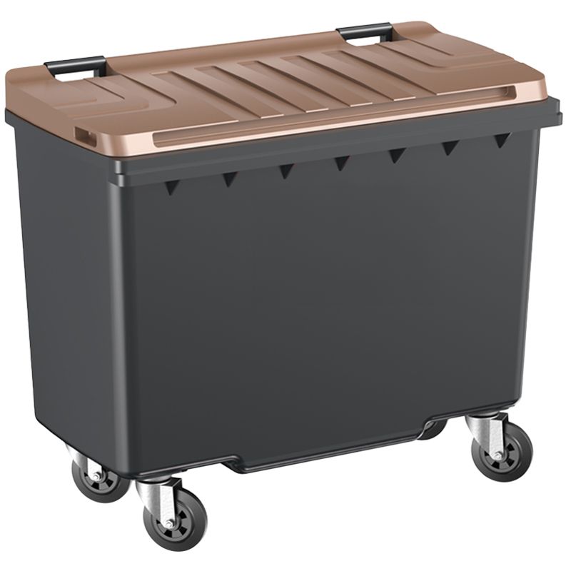 Conteneur poubelle 4 roues 500 litres SULO marron
