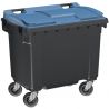 Conteneur poubelle 660 litres 4 roues SULO bleu 