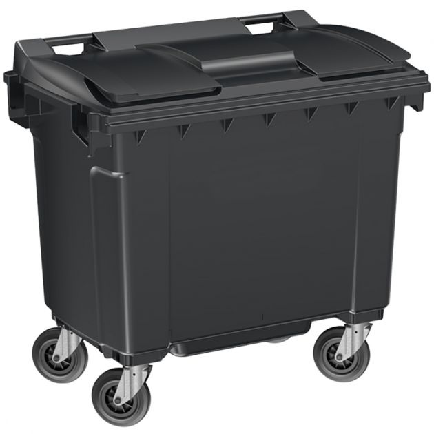 Conteneur poubelle 660 litres 4 roues SULO gris