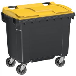 Conteneur poubelle 660 litres 4 roues SULO jaune
