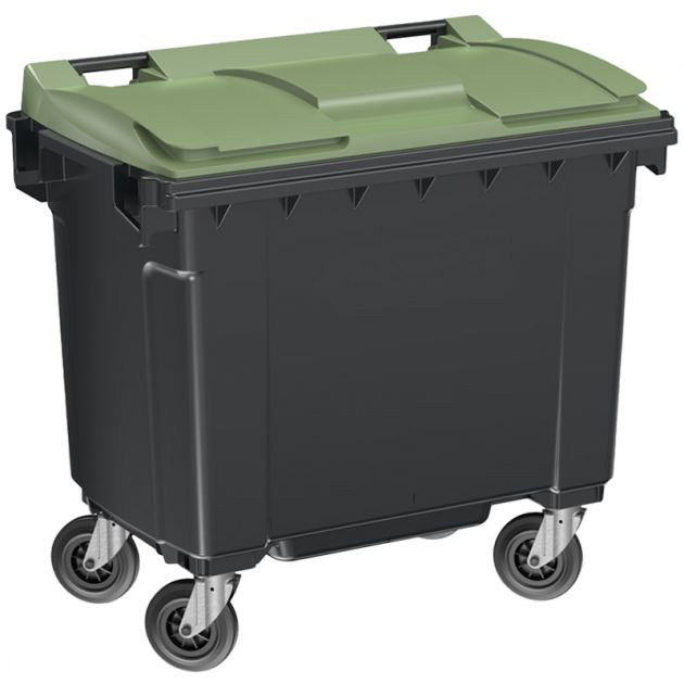 Conteneur poubelle 660 litres 4 roues SULO vert