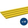 Bande de guidage intérieur adhésive en résine 22 x 100 cm lot de 10 jaune