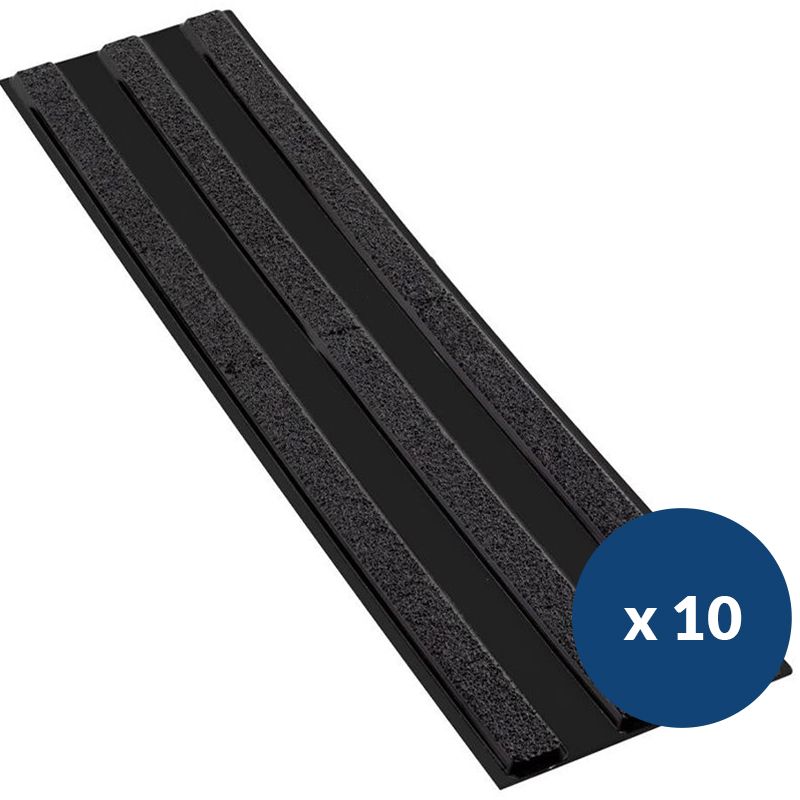 Bande de guidage extérieur à coller en polyuréthane lot de 10 noir