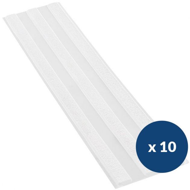Bande de guidage extérieur à coller en polyuréthane lot de 10 blanc
