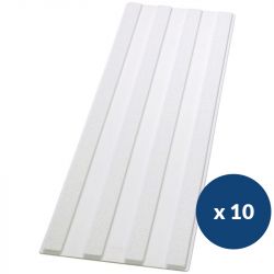 Bande de guidage extérieur à coller en polyuréthane lot de 10 blanc