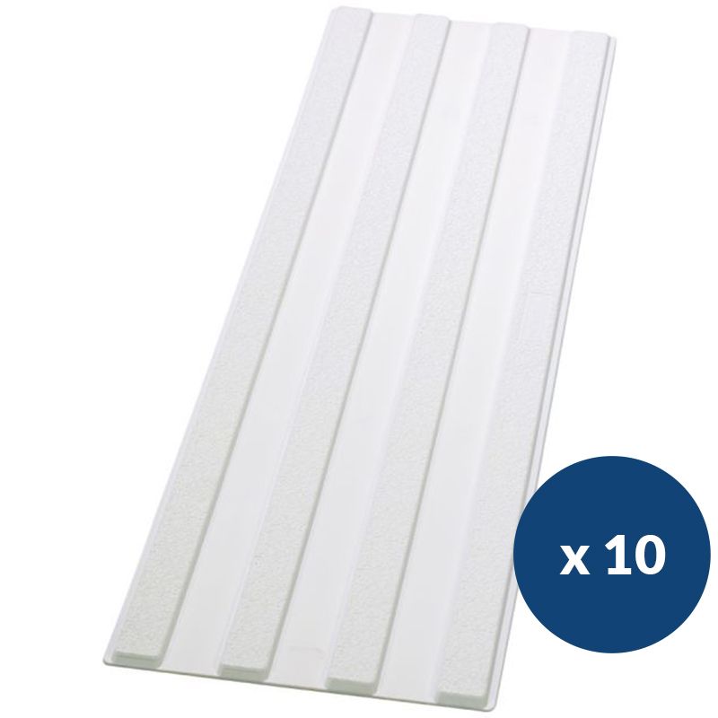 Bande de guidage extérieur à coller en polyuréthane lot de 10 blanc