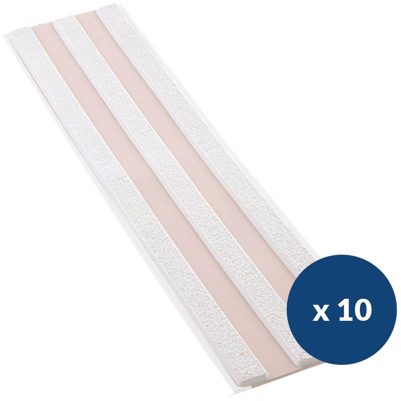 Bande de guidage extérieur à coller bicolore en polyuréthane x 10 ivoire