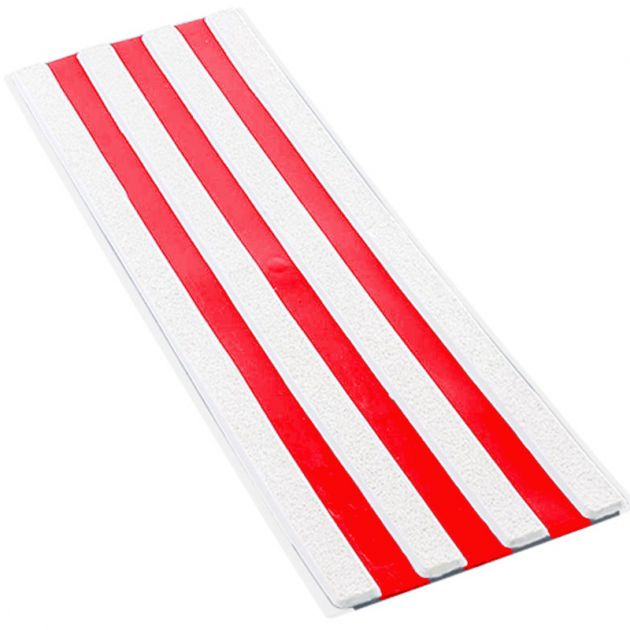 Bande de guidage extérieur à coller bicolore en polyuréthane x 10 blanc rouge
