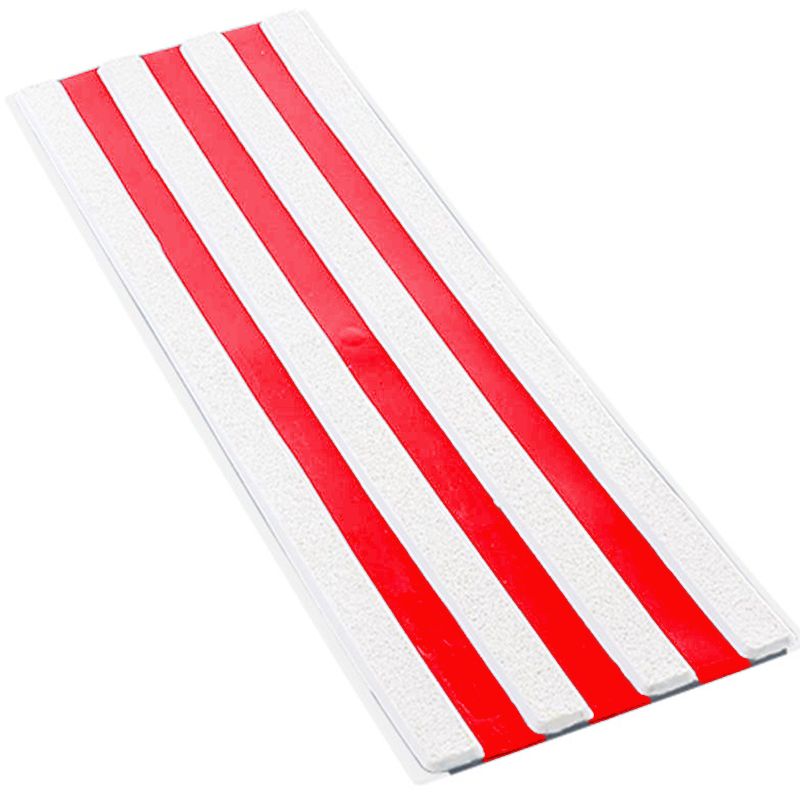 Bande de guidage extérieur à coller bicolore en polyuréthane x 10 blanc rouge