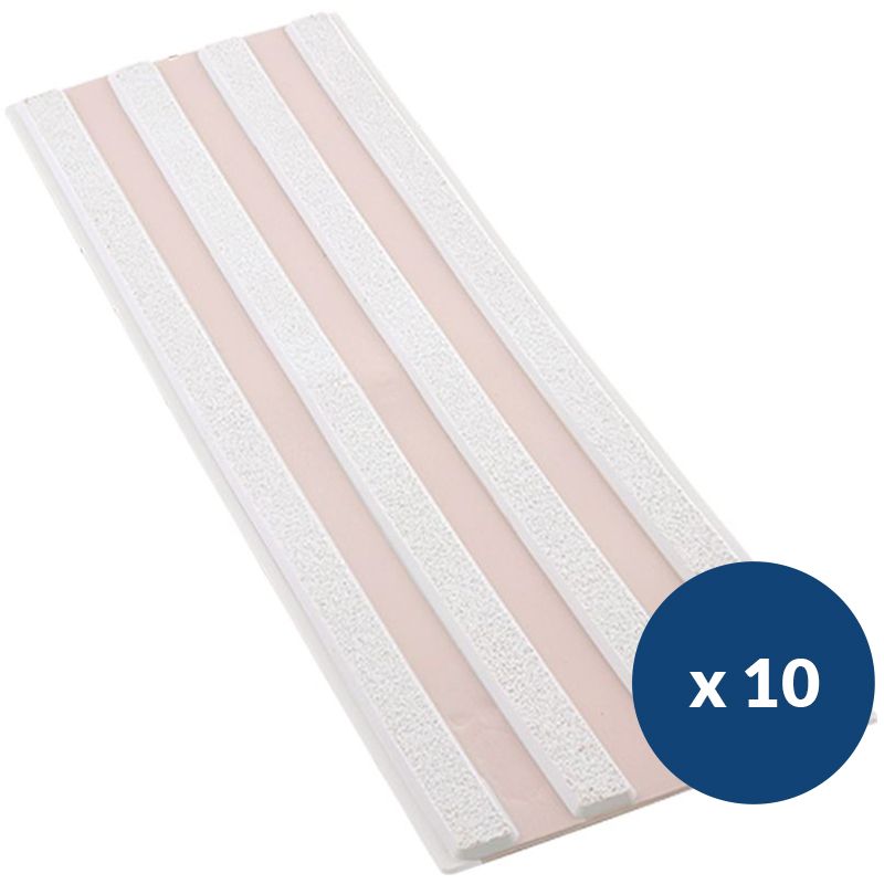 Bande de guidage extérieur à coller bicolore en polyuréthane x 10 ivoire