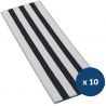 Bande de guidage extérieur à coller bicolore en polyuréthane x 10 gris noir
