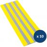 Bande de guidage extérieur à coller bicolore en polyuréthane x 10 jaune gris
