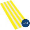 Bande de guidage extérieur à coller bicolore en polyuréthane x 10 jaune blanc