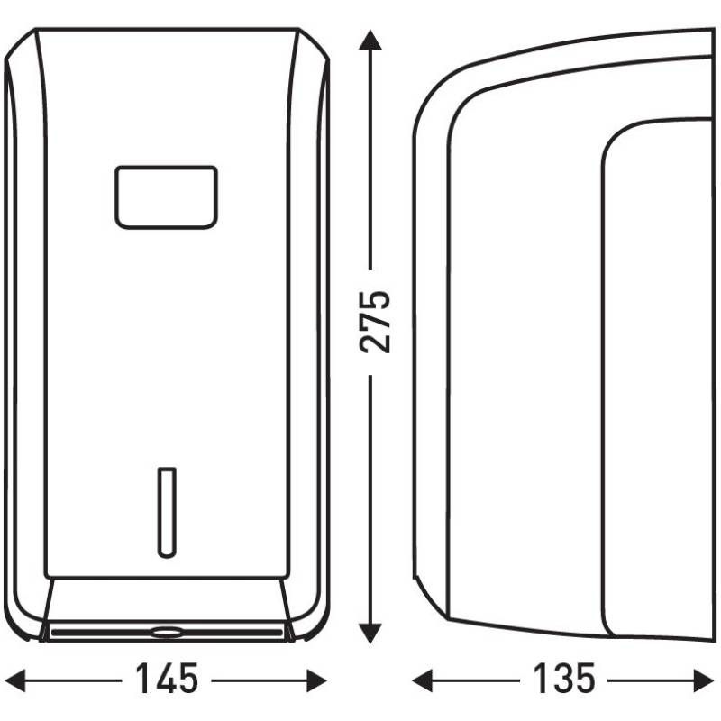 Distributeur de papier toilette plié Maximixte JVD