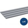 Bande de guidage intérieur adhésive en résine 22 x 100 cm lot de 4 gris