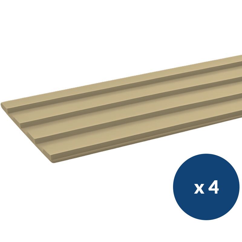 Bande de guidage intérieur adhésive en résine 22 x 100 cm lot de 4 beige