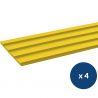Bande de guidage intérieur adhésive en résine 22 x 100 cm lot de 4 jaune