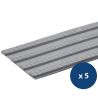 Bande de guidage extérieur adhésive en résine 22 x 100 cm lot de 5 gris