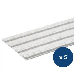 Bande de guidage extérieur adhésive en résine 22 x 100 cm lot de 5 blanc