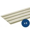 Bande de guidage extérieur adhésive en résine 22 x 100 cm lot de 5 beige