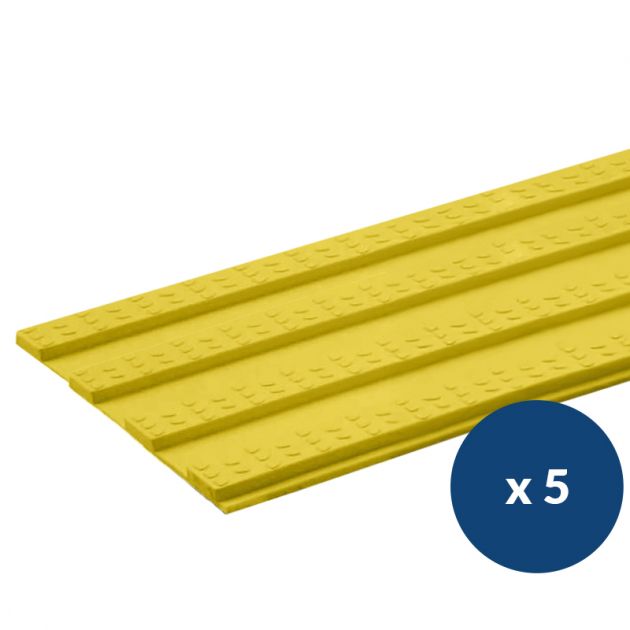 Bande de guidage extérieur adhésive en résine 22 x 100 cm lot de 5 jaune