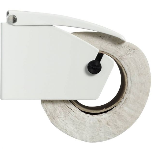 Distributeur de papier toilette mural 1 rouleau en acier blanc