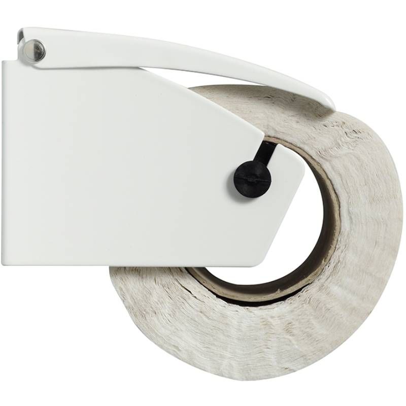 Distributeur de papier toilette mural 1 rouleau en acier blanc