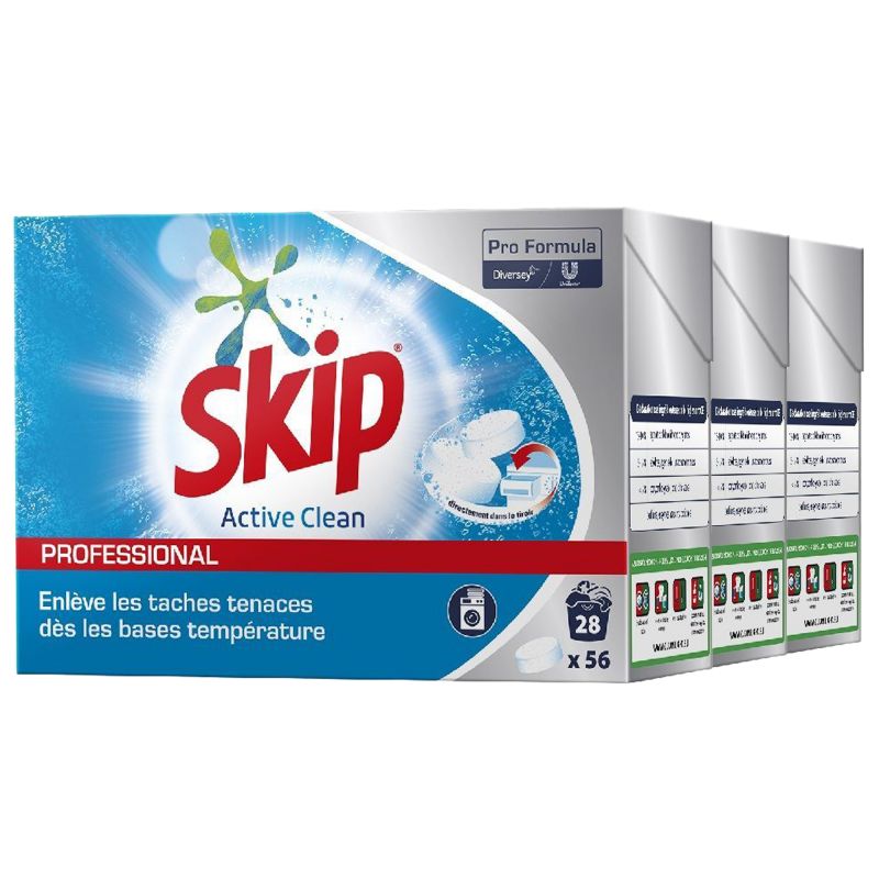Lessive tablette Skip professionnel Active Clean x168 Lessive tablette Skip professionnel Active Clean x168