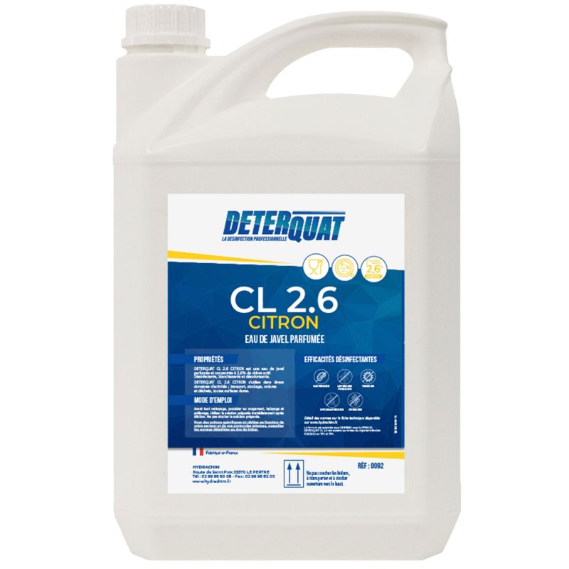 Eau de javel CL 2.6 citron 5 L