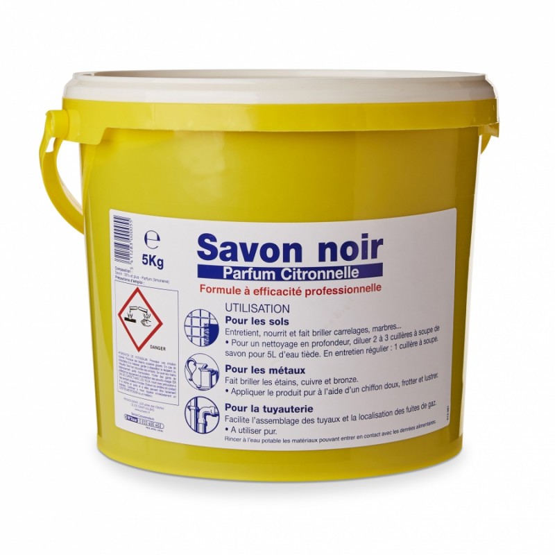 Savon noir mou à l´huile de lin en pâte professionnel lessive sols