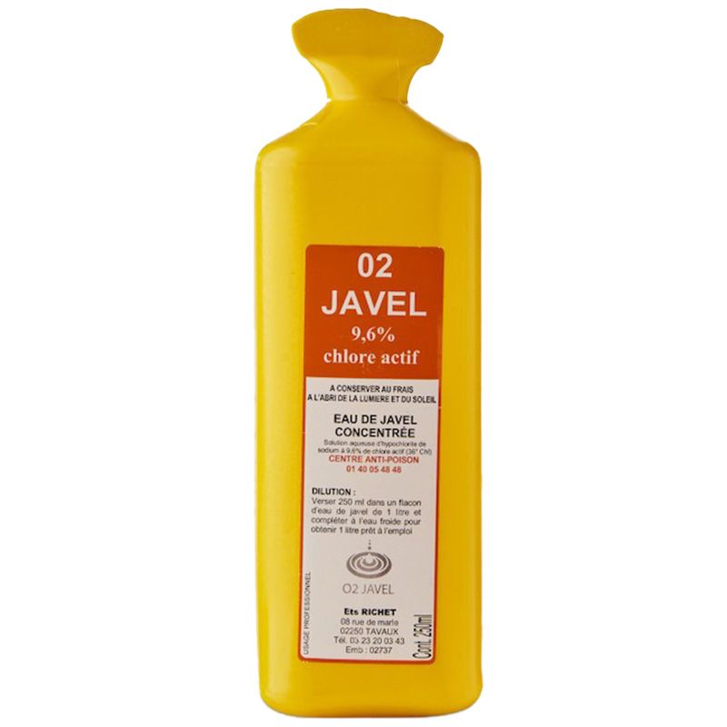 Javel concentrée 9,6% chlore actif  Javel concentrée 9,6% chlore actif