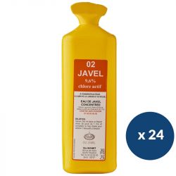 Javel concentrée 9,6% chlore actif x24 cruchons