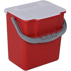 Seau avec couvercle 6 L pour chariot de ménage pré-imprégnation rouge