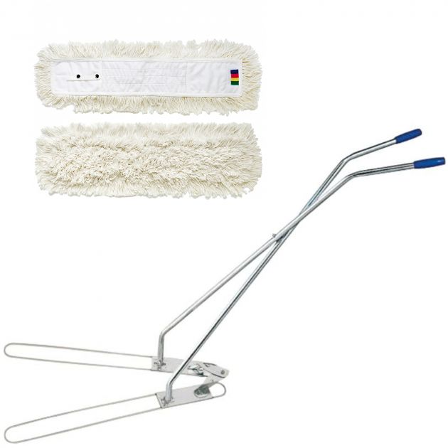 Balai ciseau professionnel 2 x 1 m kit frange coton Balai ciseau professionnel 2 x 1 m kit frange coton