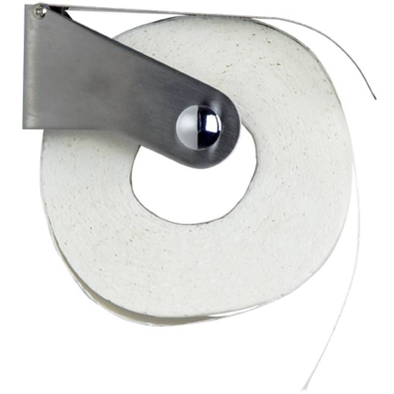 Distributeur de papier toilette mural 1 rouleau acier