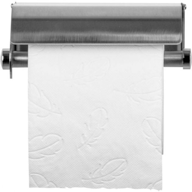 Distributeur de papier toilette mural 1 rouleau acier