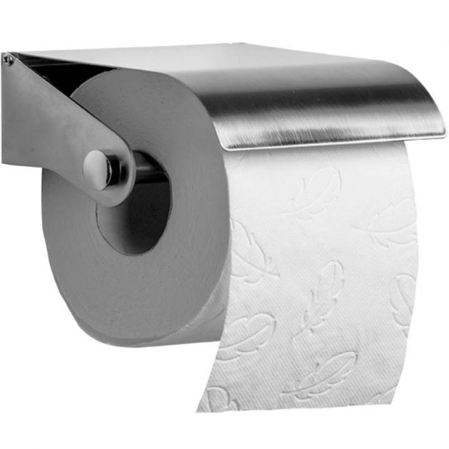 Distributeur de papier toilette mural 1 rouleau acier