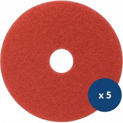 Disque de lavage polyvalent rouge Delcourt - lot de 5