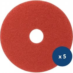 Disque de lavage polyvalent rouge Delcourt - lot de 5