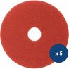 Disque de lavage polyvalent rouge Delcourt - lot de 5