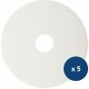 Disque de polissage blanc Delcourt - lot de 5