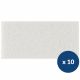 Lot de 10 pads blanc polissage monobrosse Mi-Tor Fimap