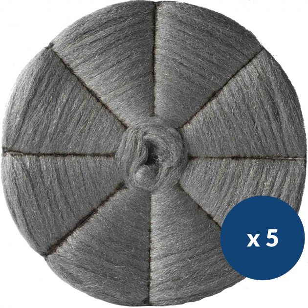 Disque cristallisation en laine d'acier - lot de 5