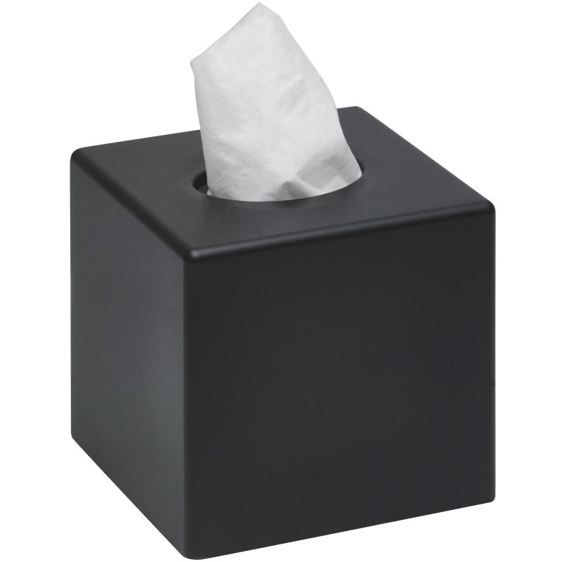 SANIBOX boîte mouchoirs carrée noir 
