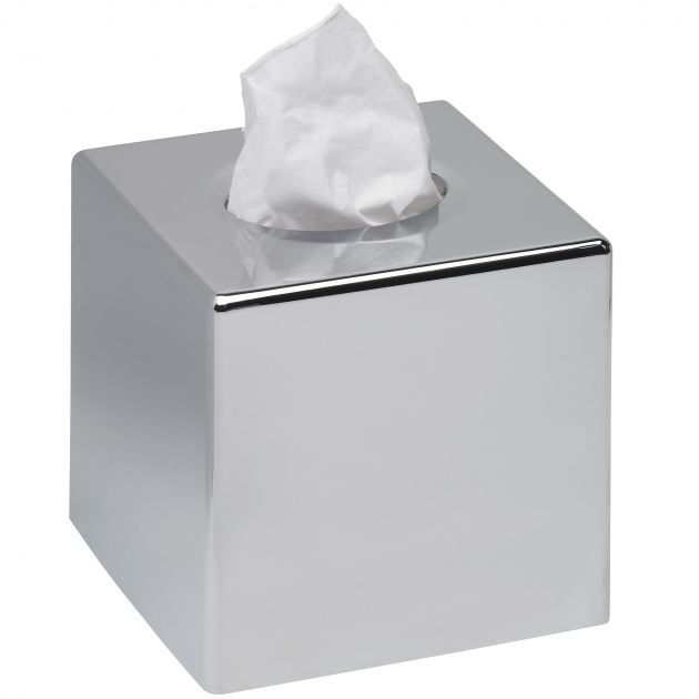 SANIBOX boîte mouchoirs carrée chrome