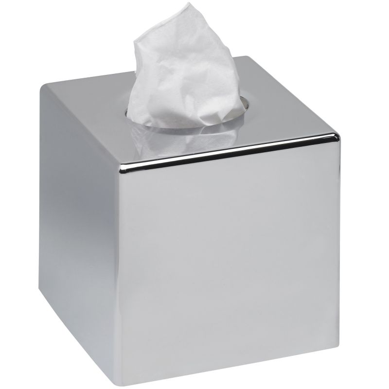 SANIBOX boîte mouchoirs carrée chrome