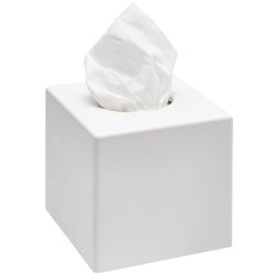 SANIBOX boîte mouchoirs carrée blanc