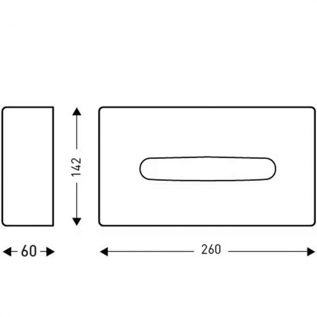 SANIBOX boîte mouchoirs rectangulaire dimensions